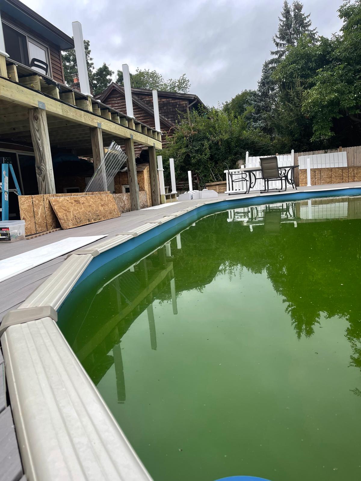 Pool deck and outdoor living area construction